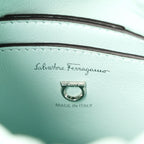 Calfskin Crystal Small Cage Bag Blue
