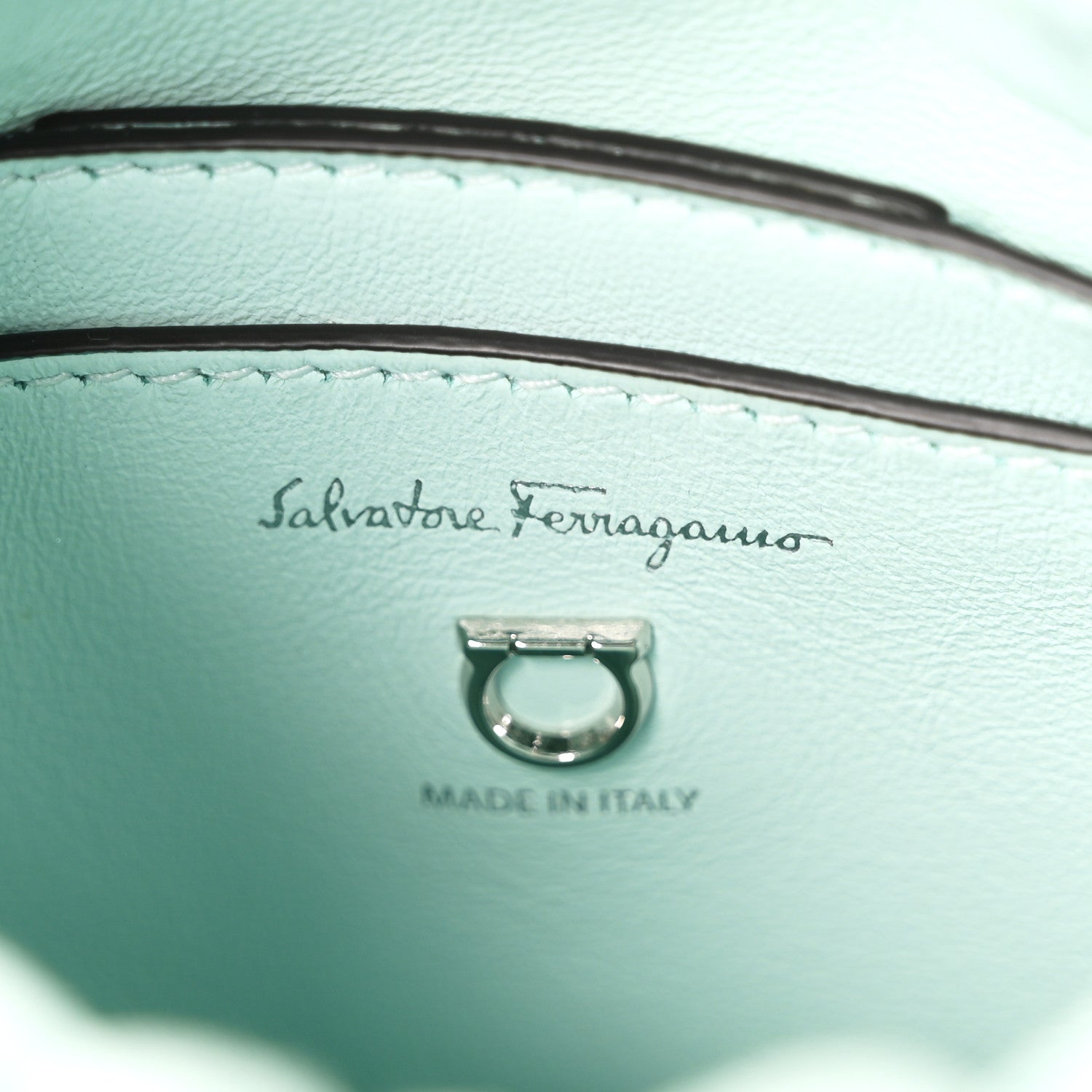 Calfskin Crystal Small Cage Bag Blue