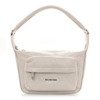Arena Lambskin Raver Shoulder Bag Nacre