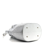 Satin Crystal Embellished Medium Piper Bucket  Silver Rhine