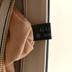 GG Supreme Monogram Calfskin Medium Horsebit 1955 Top Handle Bag Beige Ebony Mystic White