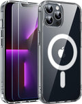 Entronix Bundle Compatible with iPhone 13 - [Magnetic] Clear Case & 2 Clear Screen Protectors