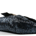 Satin Beaded Baguette Blue Brown