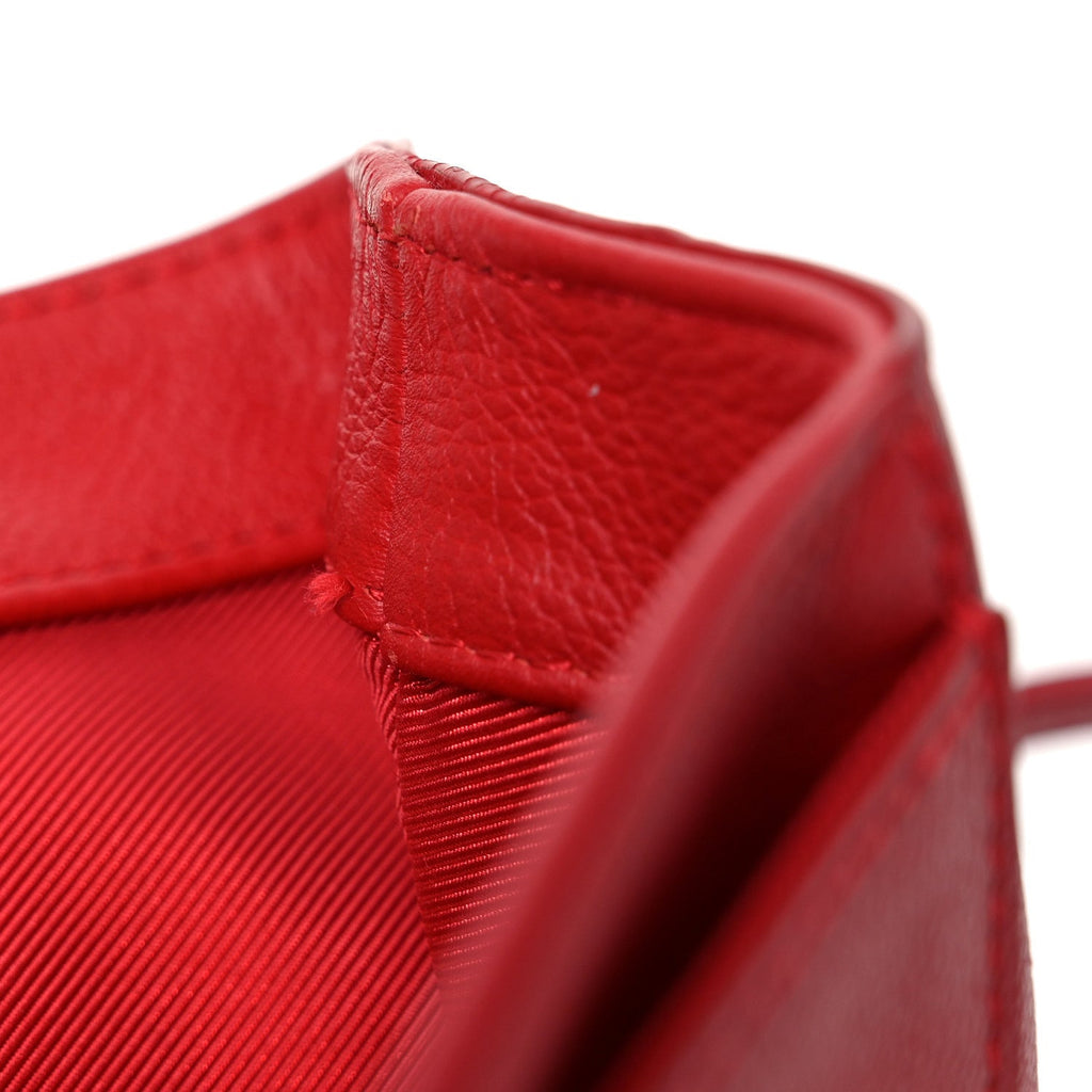 Calfskin Lockme II Chain Bag BB Rubis