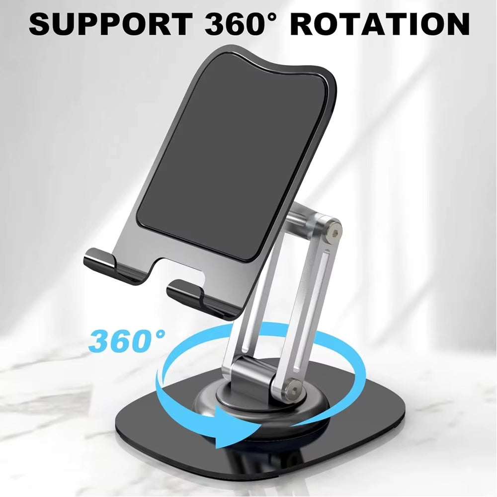 360° Adjustable Universal Tablet and Smartphone Desk Stand with Detachable Arm for Portable Use