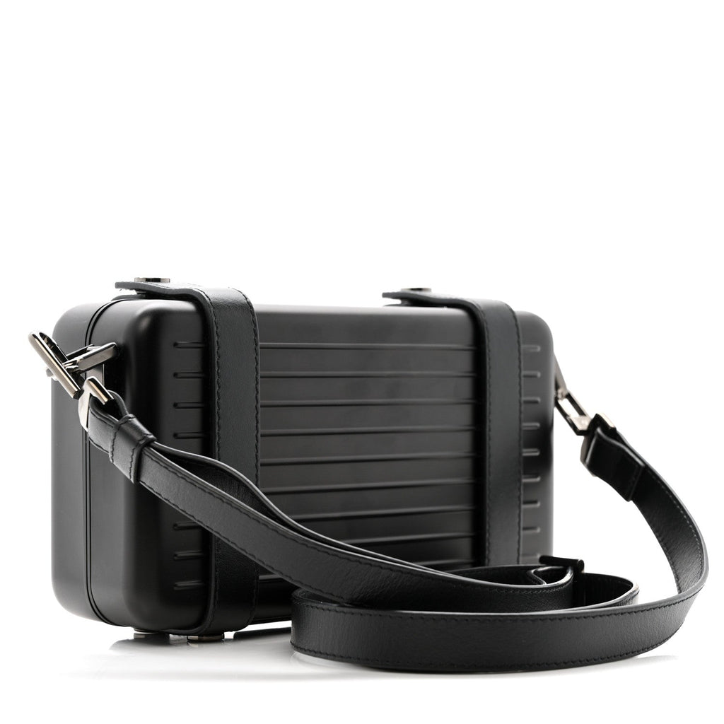 Matte Aluminum Personal Cross-Body Bag Black