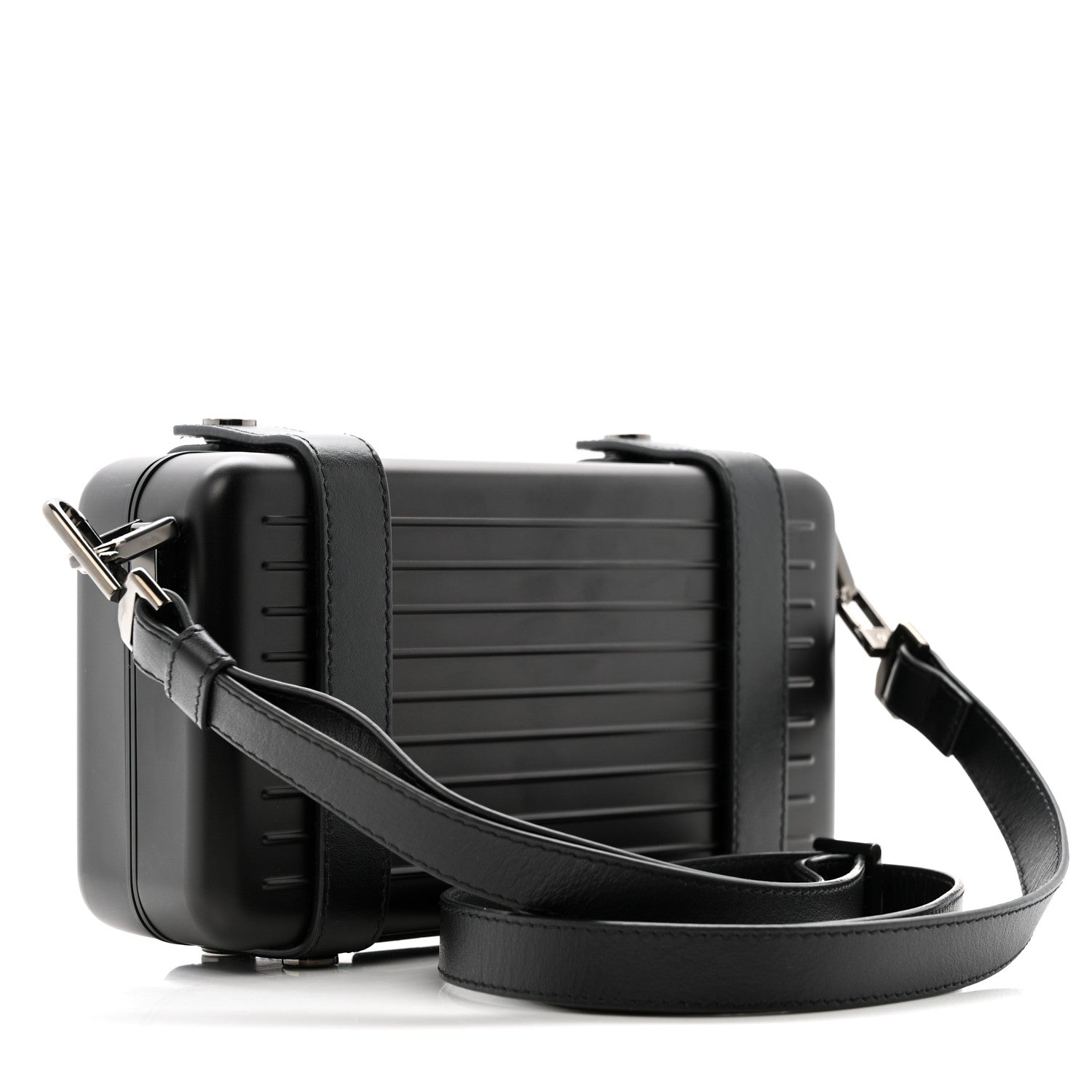 Matte Aluminum Personal Cross-Body Bag Black