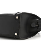 Drummed Calfskin Micro Luggage Black