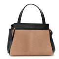 Pony Hair Calfskin Medium Edge Shoulder Bag Praline