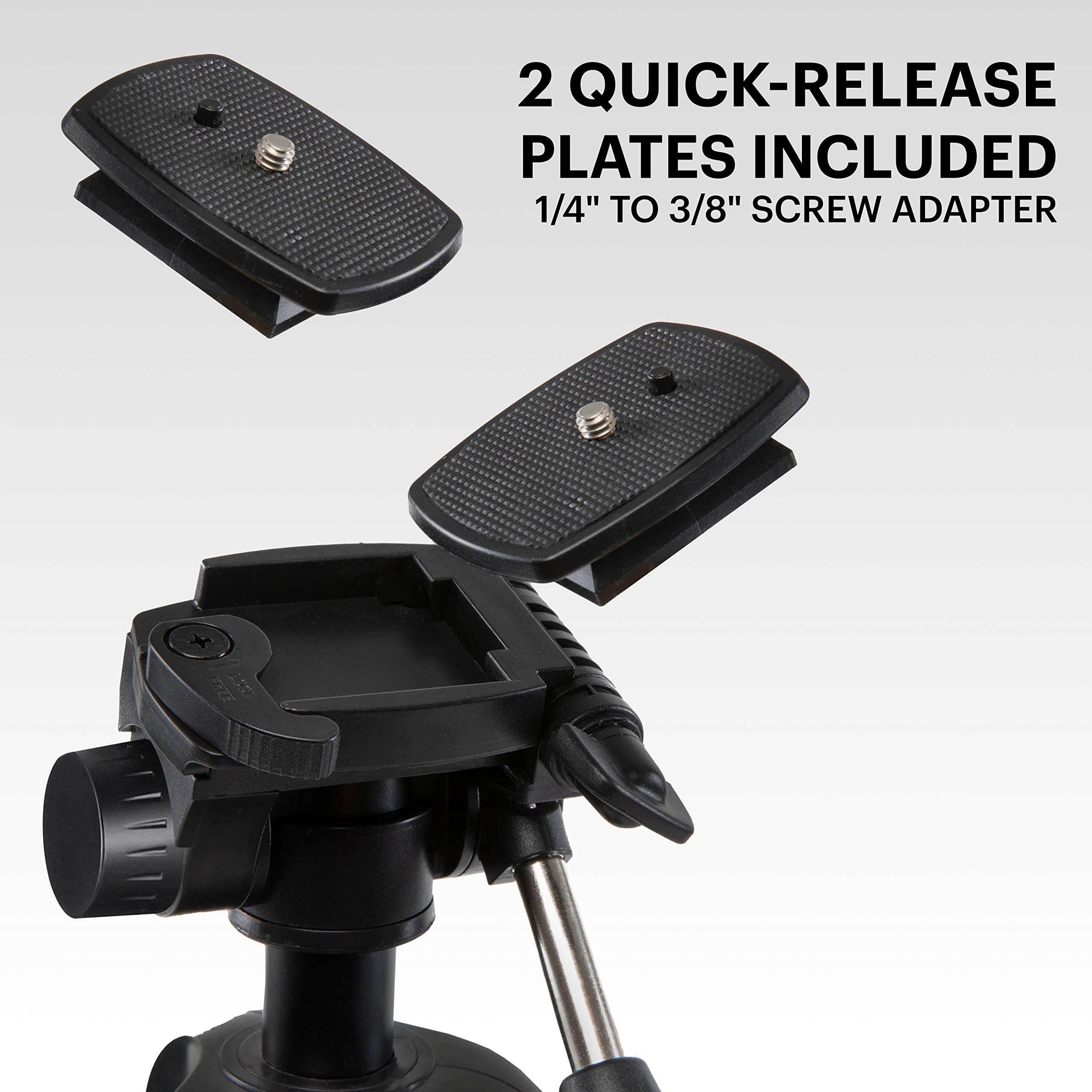 Kodak PhotoGear 2-in-1 Camera Tripod & Monopod with 70” 4-Section Flip-Lock Tripod & Swivel Head