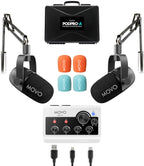 Movo PodPro-A Portable Podcasting Bundle for 2 for Smartphones and Computers