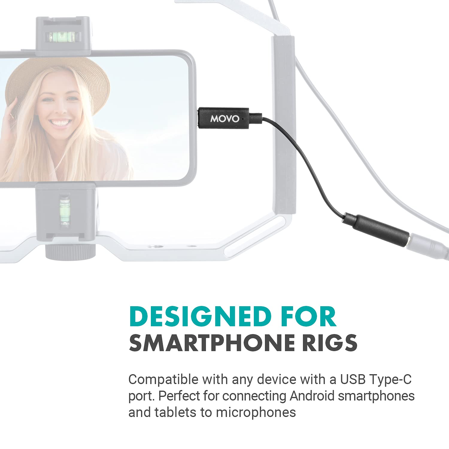 Movo UCMA-2 Female 3.5mm TRRS to USB-C Mic. Adapter