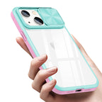 Full Protection With Mobile Phone Protective Film Slide Camera Lens Phone Case For Iphone 14 In Blue