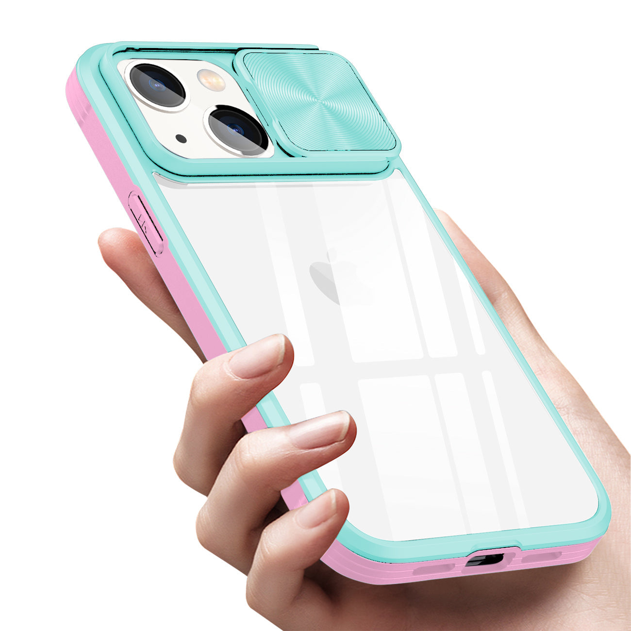 Full Protection With Mobile Phone Protective Film Slide Camera Lens Phone Case For Iphone 14 In Blue