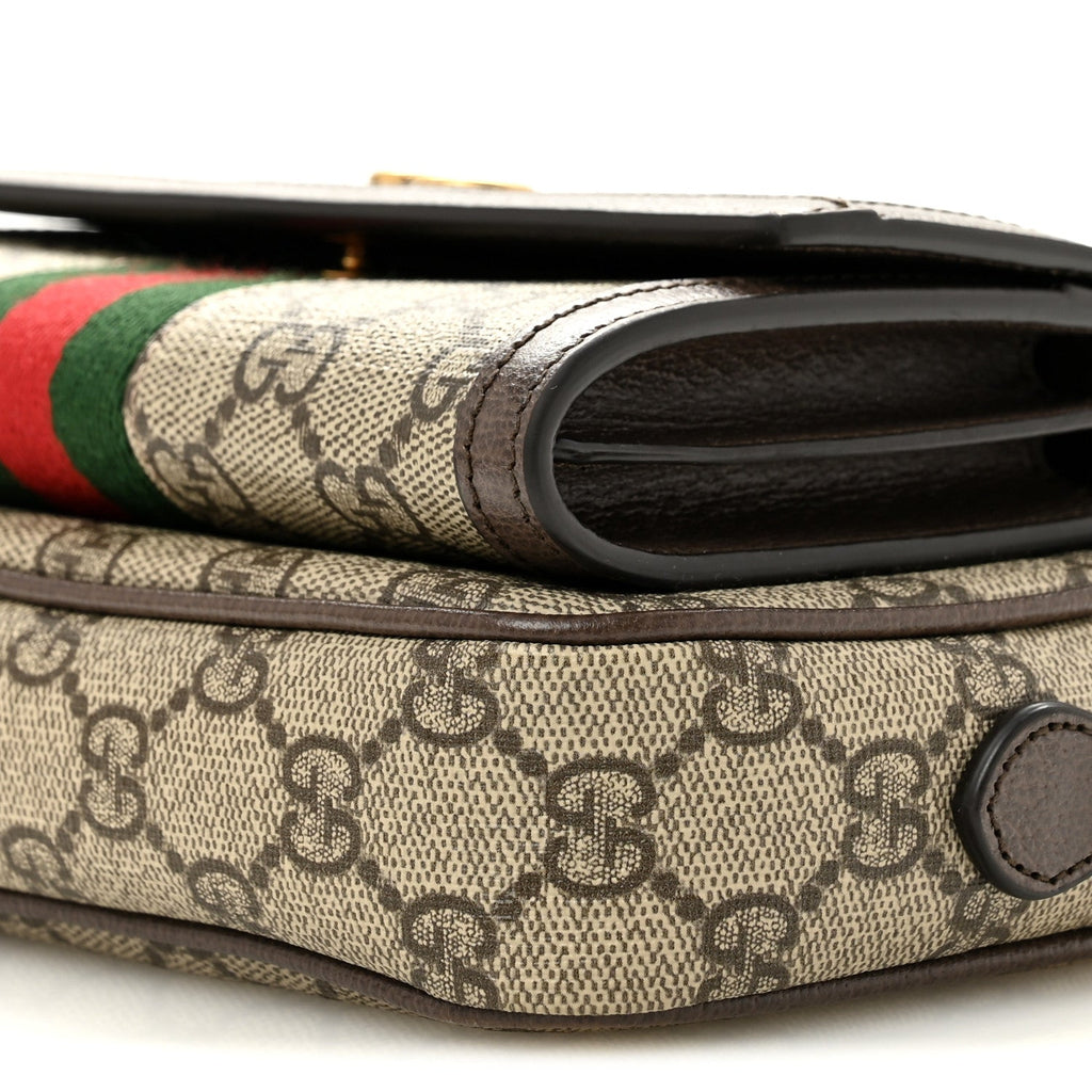 GG Supreme Monogram Web Mini Ophidia Bag Beige Ebony