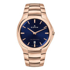 Edox Les Bèmonts Men's Rose Gold Blue Watch