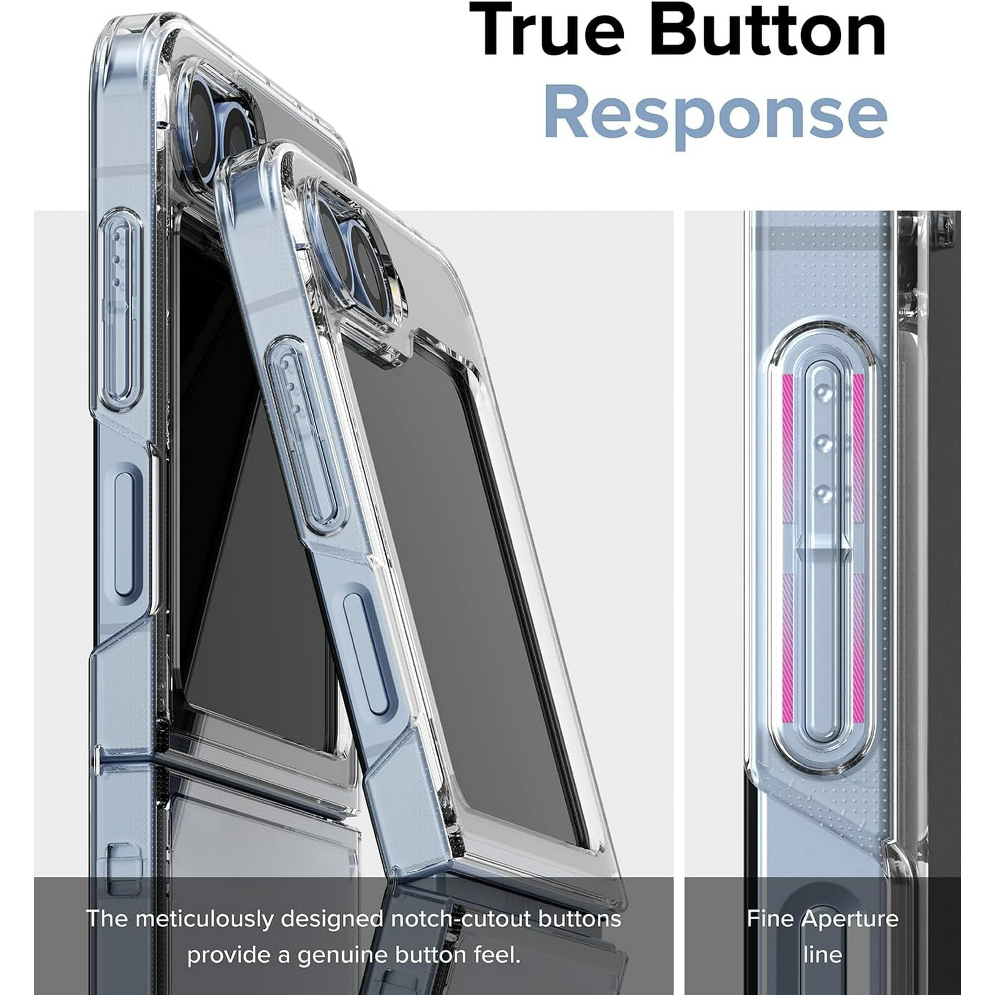 Entronix Case Compatible with Galaxy Z Flip 6 - [Hard Back] Clear Cover