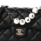 Lambskin Quilted Small My Precious Flap Black