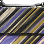 Nappa Striped Small Olimpia Black Multicolor