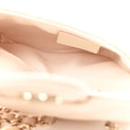 Caviar Quilted Mini Chain Belt Bag Light Beige