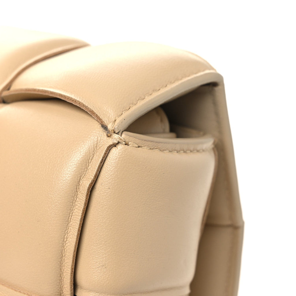 Nappa Maxi Intreccio Padded Cassette Crossbody Bag Porridge