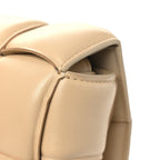 Nappa Maxi Intreccio Padded Cassette Crossbody Bag Porridge