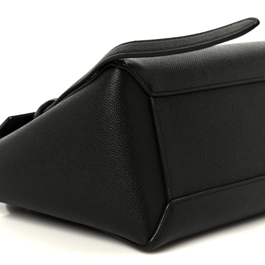 Grained Calfskin Micro Belt Bag Black