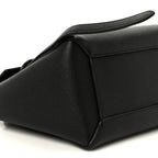 Grained Calfskin Micro Belt Bag Black