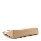 Shiny Crumpled Calfskin Quilted 31 Shopping Bag Dark Beige