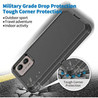 Entronix Case Compatible with Moto G Play 2024 - Triple-Layer Heavy Duty Protection