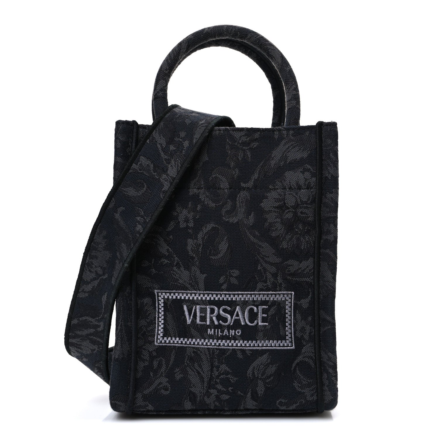 Jacquard Barocco Mini Athena Tote Black