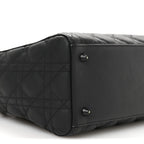 Ultra Matte Calfskin Cannage Medium Lady Dior Black