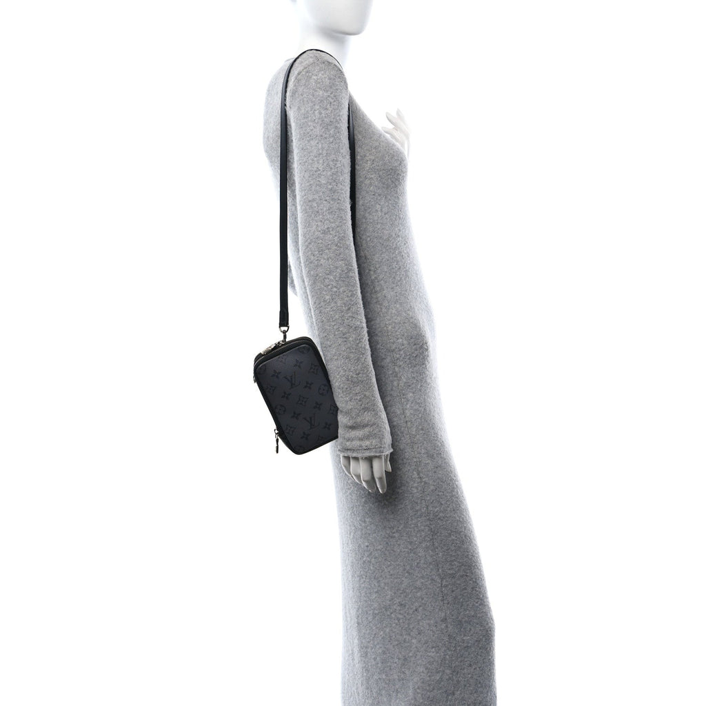 Monogram Eclipse Reverse Double Phone Pouch