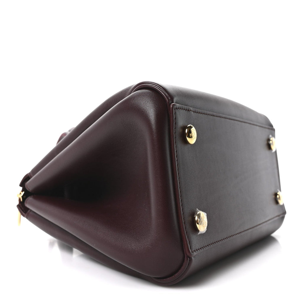 Supple Calfskin Small Madrid Bag Dark Burgundy