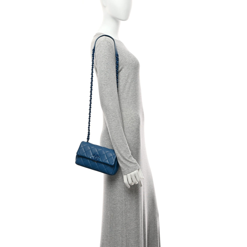 Caviar Quilted My Everything Small Flap Blue