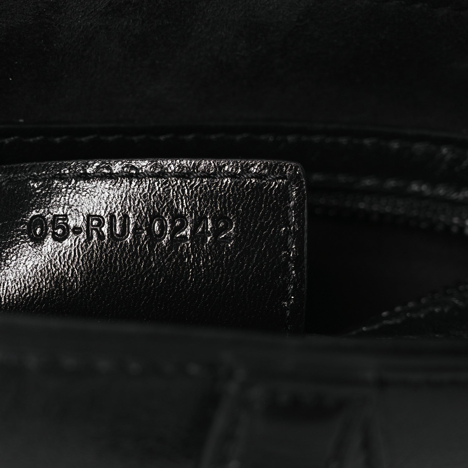 Shiny Crinkled Calfskin Studded Saddle Bag Black