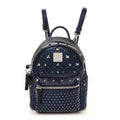 Metallic Calfskin Stud X-Mini Stark Bebe Boo Backpack Blue