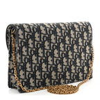 Oblique Saddle Chain Pouch Blue