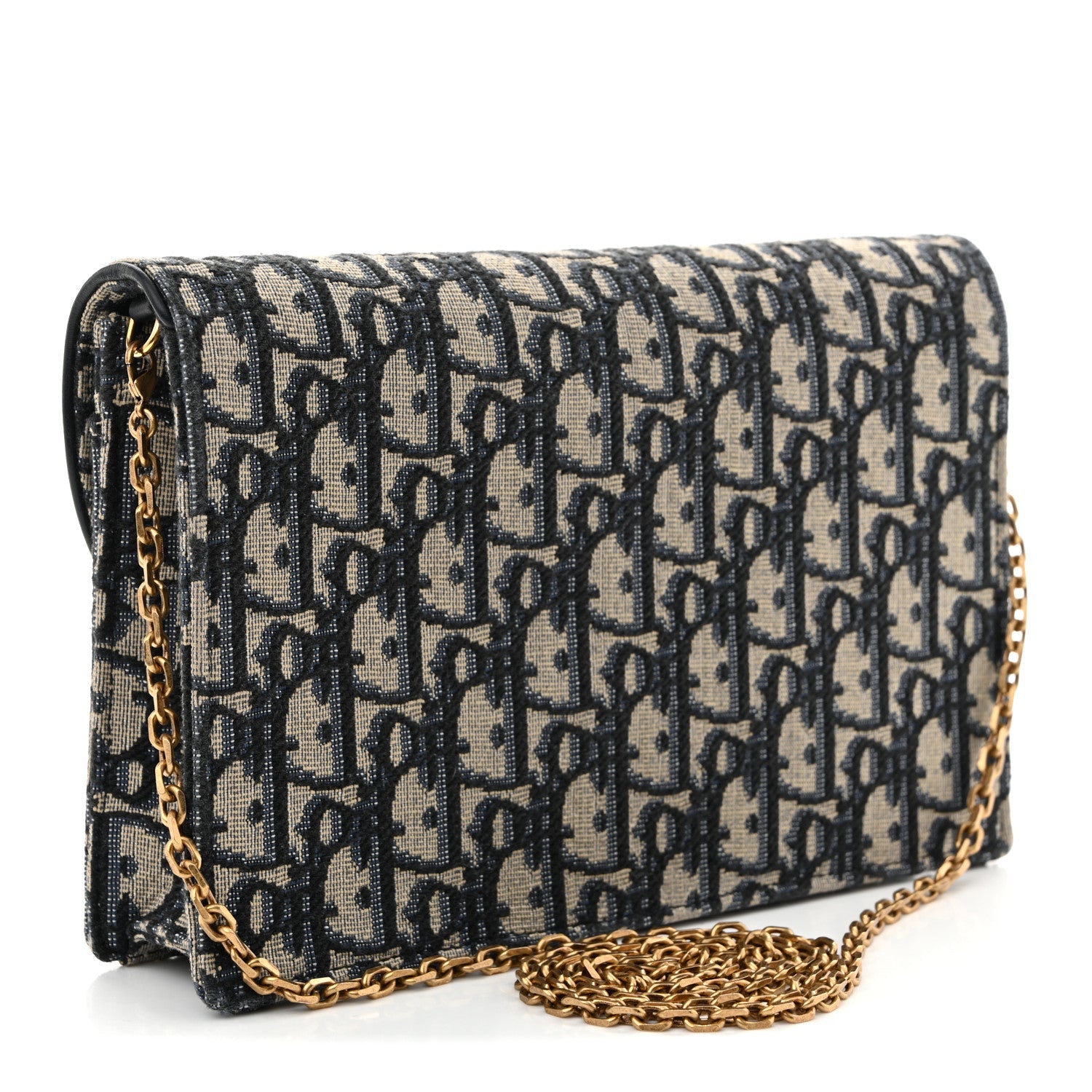 Oblique Saddle Chain Pouch Blue