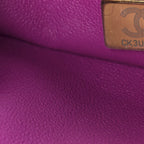Caviar Quilted Mini Top Handle Flap Dark Pink