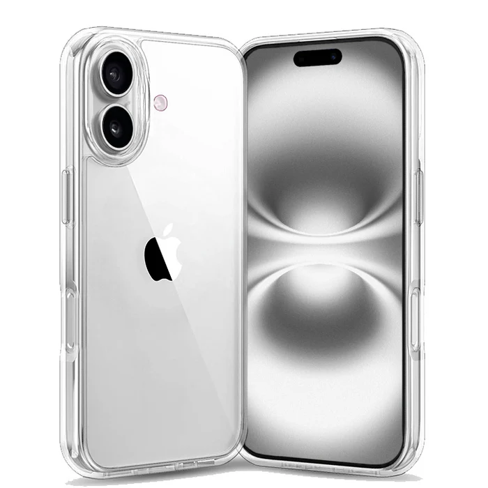 Entronix Case Compatible with iPhone 16 - [Hard Back] Slim Clear