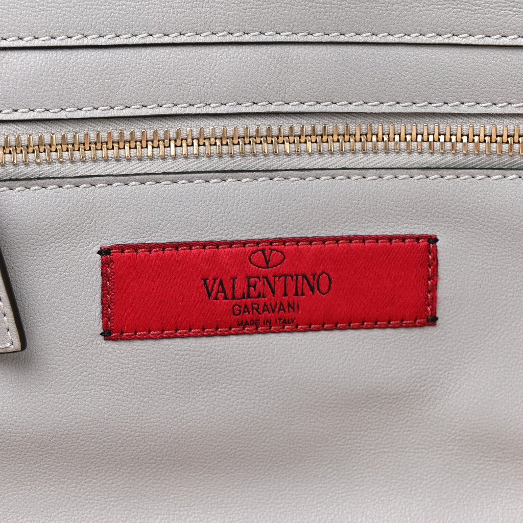 Vitello Small Rockstud Tote Grey