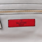 Vitello Small Rockstud Tote Grey