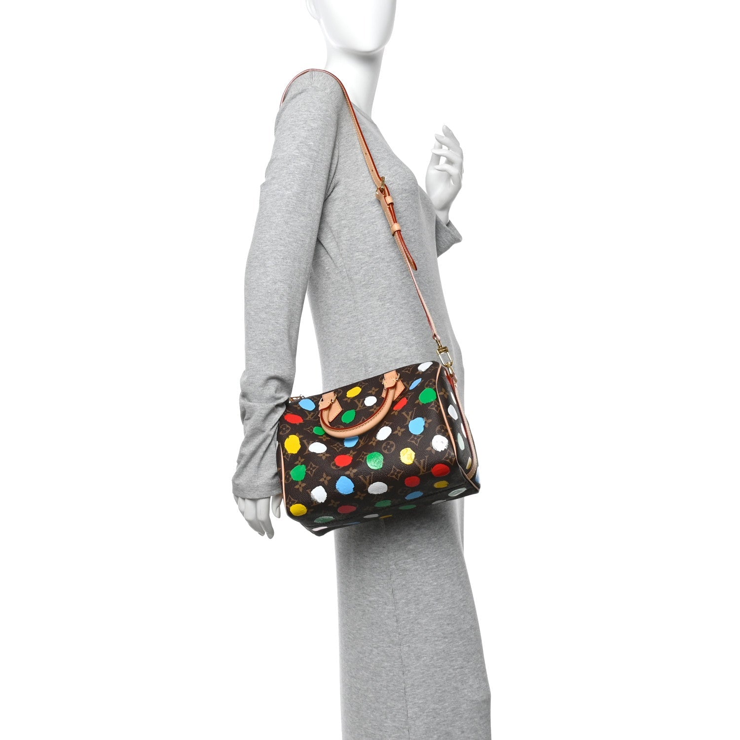 LV X YK Monogram Speedy Bandouliere 25 Multicolor