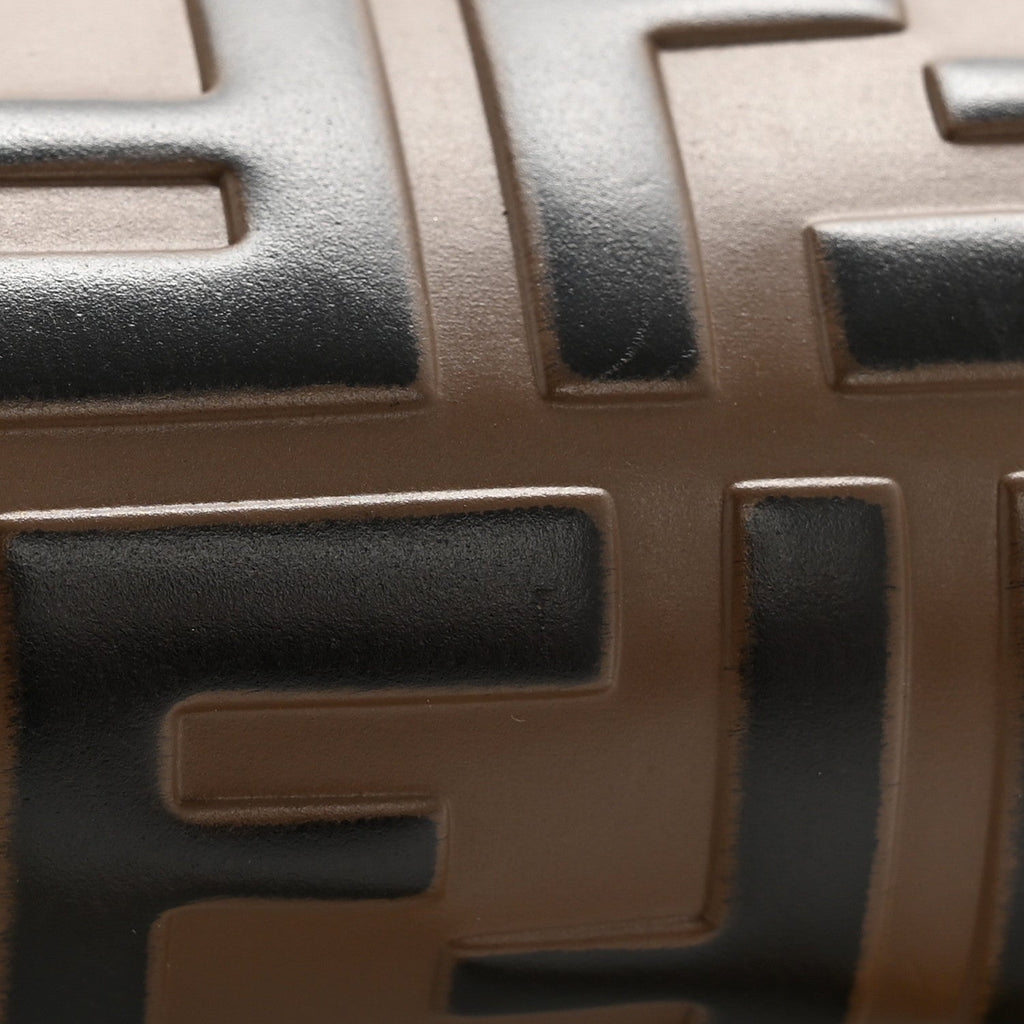 Vitello Cruise F is Fendi Bi-Color FF 1974 Embossed Medium Envelope Wallet On Chain Black Maya