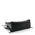 Grained Calfskin Papier Mini A4 Zip Around Tote Black