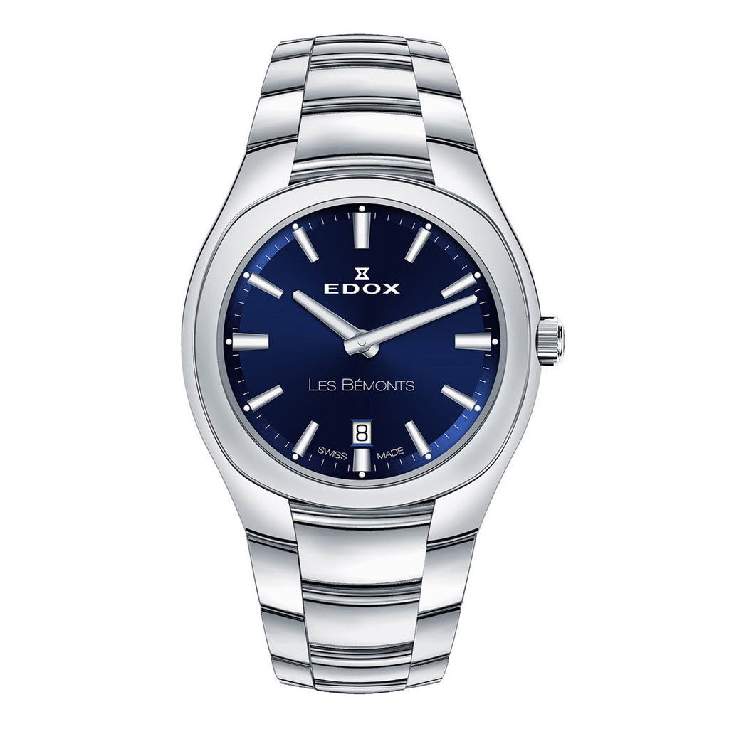 Edox Les Bèmonts Ladies Silver Blue Watch