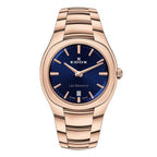 Edox Les Bèmonts Ladies Rose Gold Blue Watch