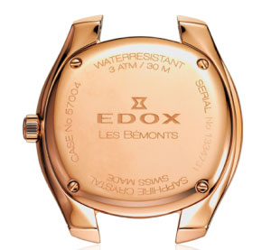 Edox Les Bèmonts Ladies Rose Gold Blue Watch