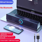 3D Surround Soundbar Speaker Wired Computer Speakers Stereo Subwoofer Sound bar for Laptop PC Theater TV Aux 3.5mm
